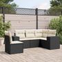 Voir la diapositive 1 : VIDAXL Salon de jardin 5 pcs avec coussins noir resine tressee