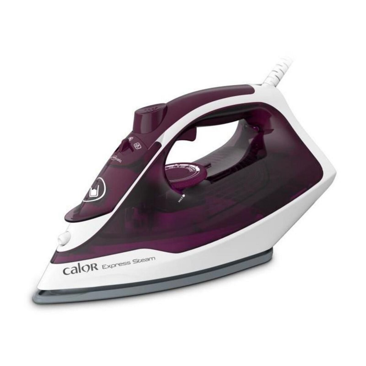 CALOR CALOR FV2835C0 Fer a repasser, Débit vapeur 35 g/min, Fonction pressing 160 g/min, Semelle céramique, Défroissage vertical