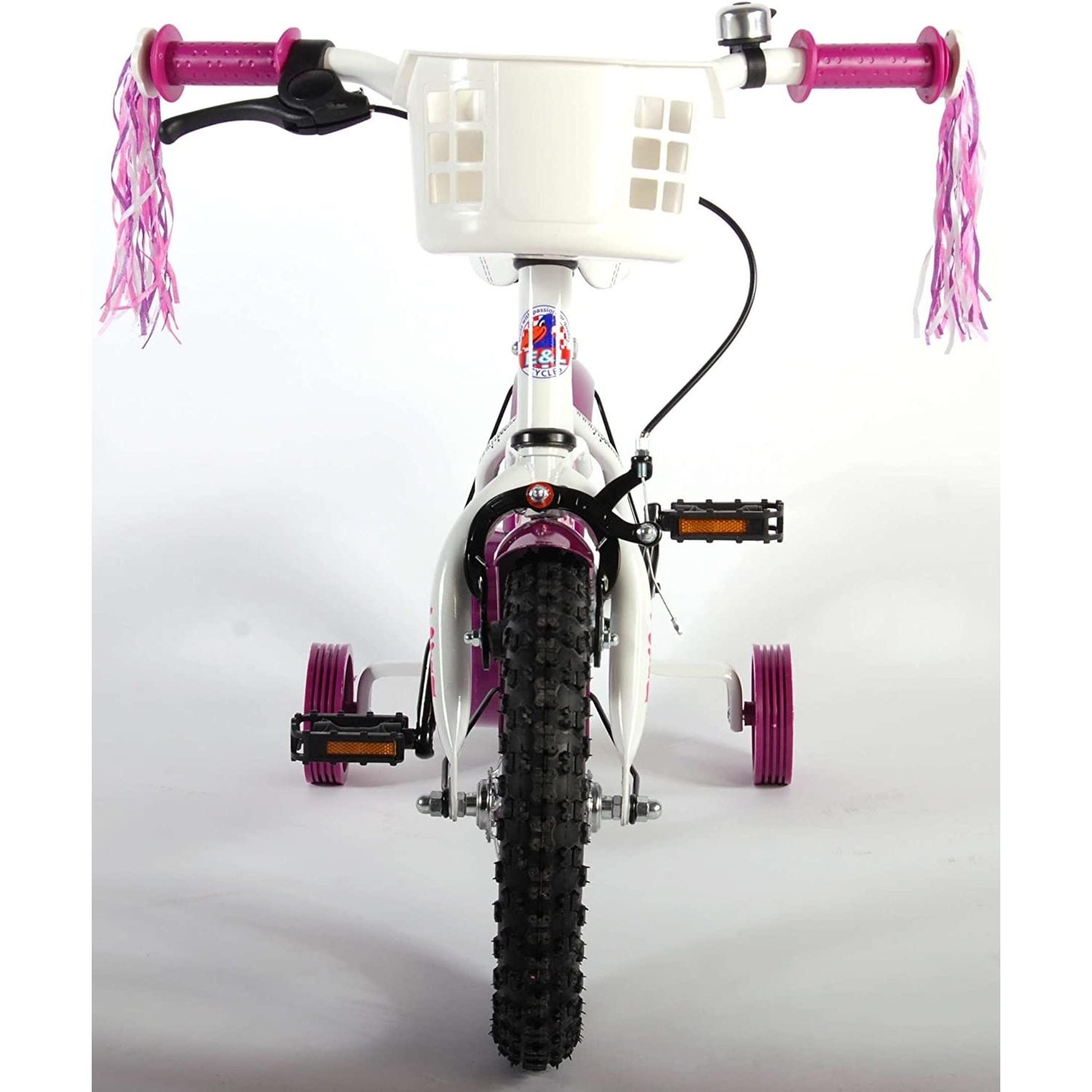 Voir la diapositive 6 : VOLARE Vélo enfant Heart Cruiser 12 pouces blanc violet