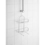 Voir la diapositive 2 : Wenko Etagère de douche Kuopio - L. 28 x H. 43 cm - Argent