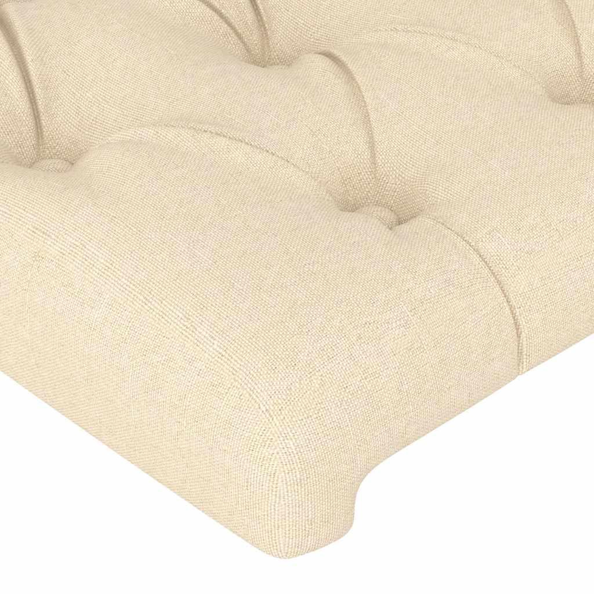 Voir la diapositive 5 : VIDAXL Tete de lit avec oreilles creme 147x23x118/128 cm tissu