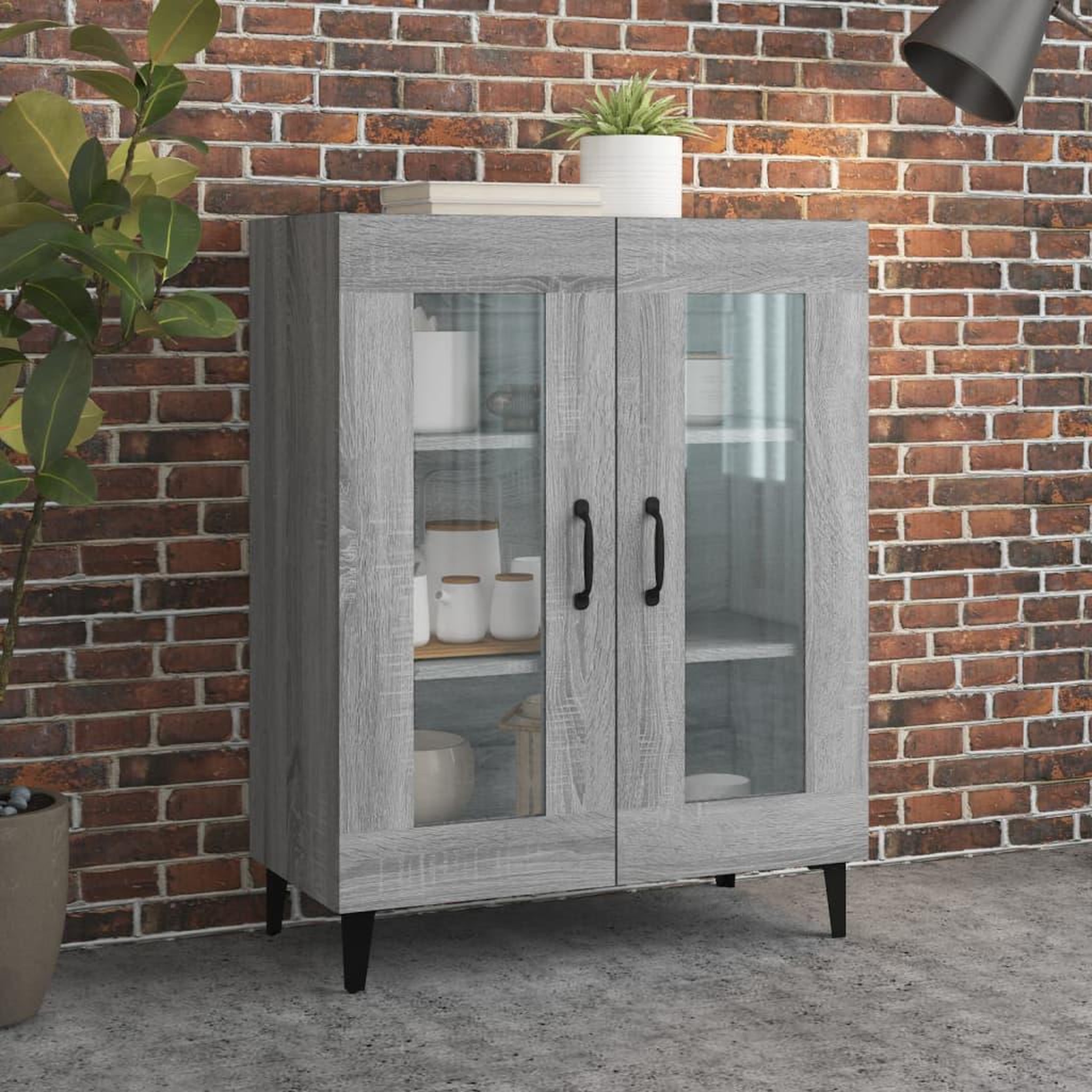 VIDAXL Buffet sonoma gris 69,5x34x90 cm bois d'ingenierie