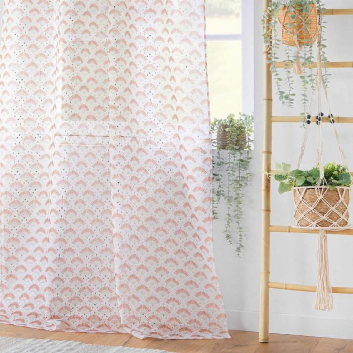 Paris Prix Rideau Voilage à Œillets  Lorea  140x240cm Rose