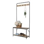 FORNORD Etagère porte manteaux avec range chaussures