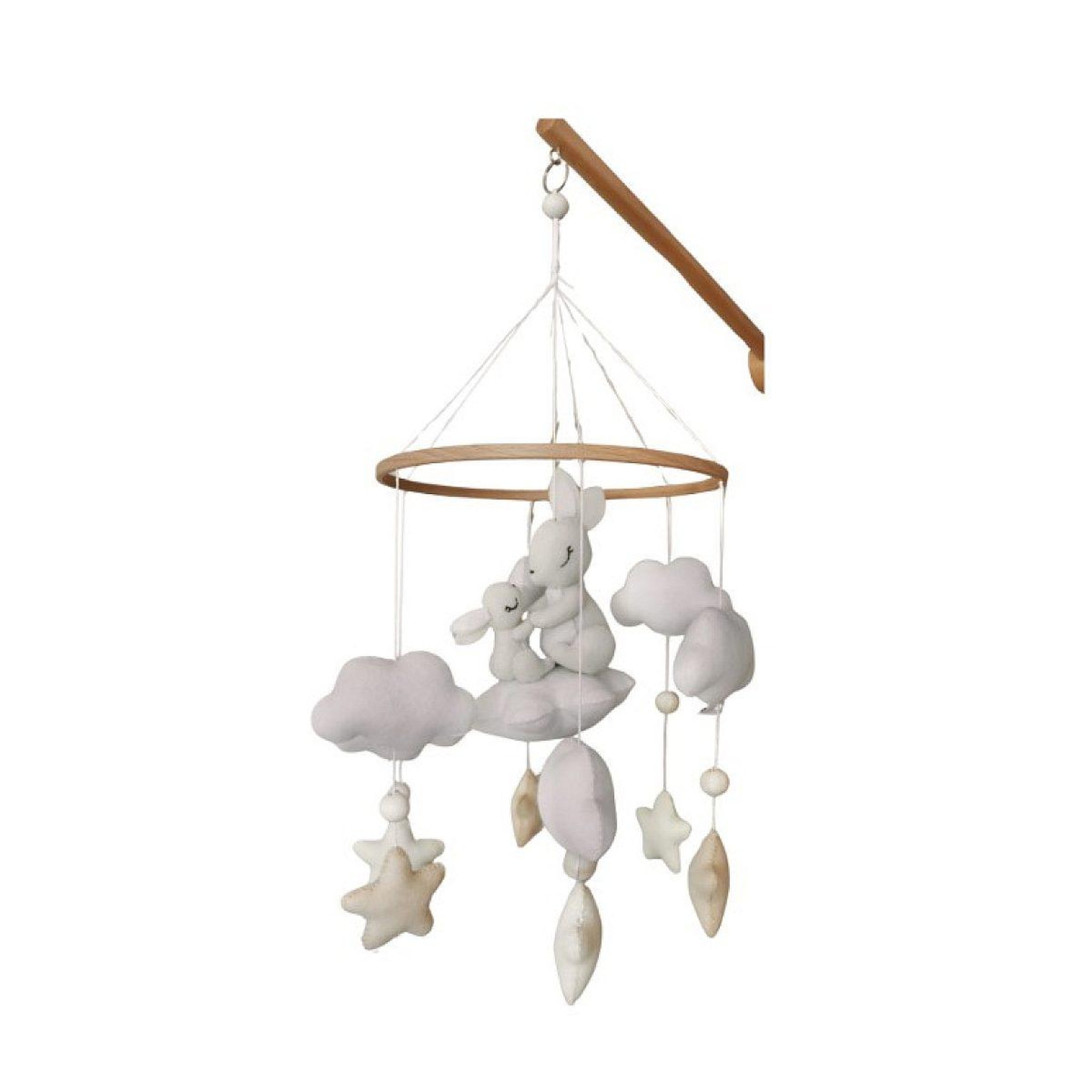 LITTLE LOUA Mobile bébé avec maman lapin blanc