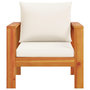 Voir la diapositive 4 : VIDAXL Chaise de jardin avec coussins bois massif d'acacia