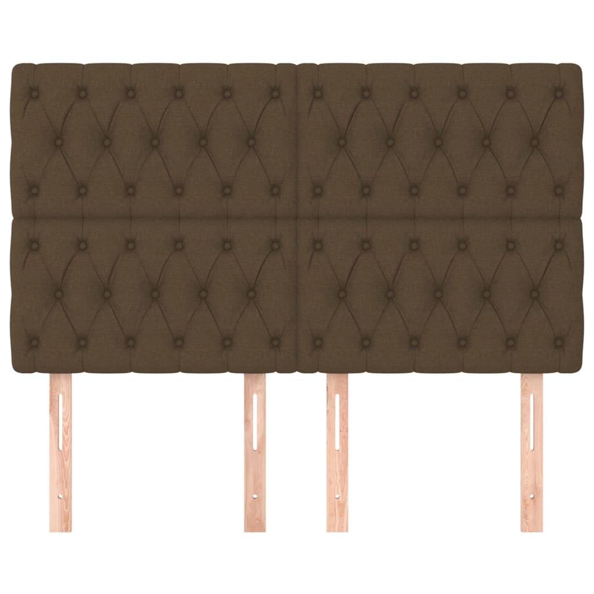 Voir la diapositive 3 : VIDAXL Tetes de lit 4 pcs Marron fonce 72x7x78/88 cm Tissu