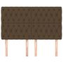 Voir la diapositive 3 : VIDAXL Tetes de lit 4 pcs Marron fonce 72x7x78/88 cm Tissu
