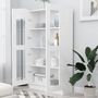 Voir la diapositive 3 : VIDAXL Armoire a vitrine Blanc 82,5x30,5x150 cm Bois d'ingenierie
