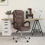 VIDAXL Fauteuil inclinable de bureau Marron Similicuir