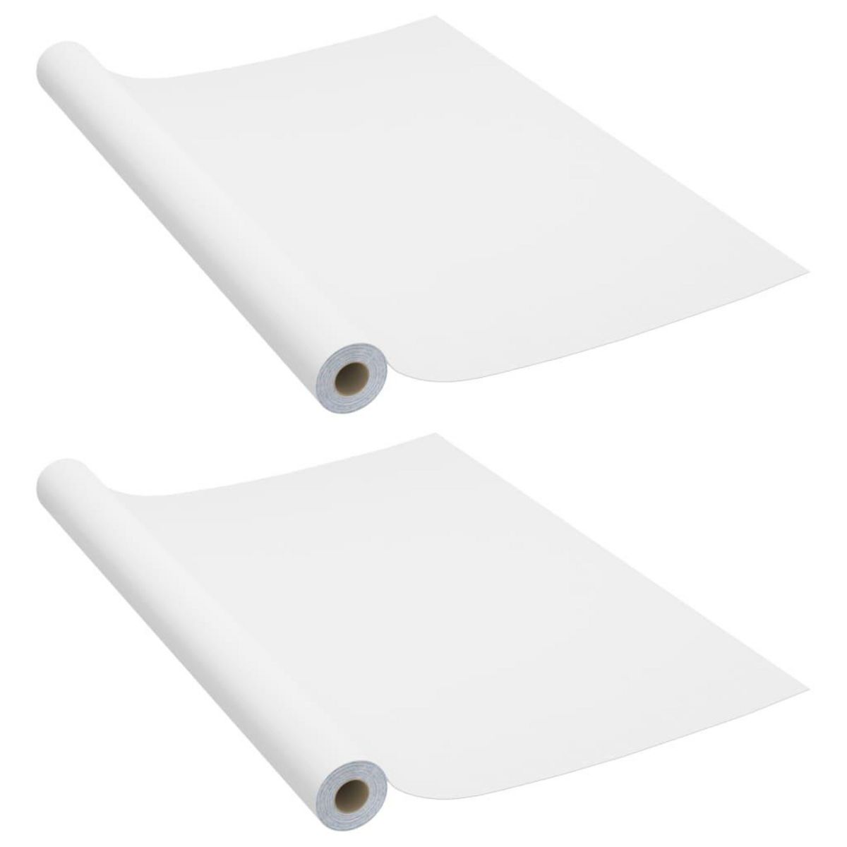 VIDAXL Films autoadhesifs pour meubles 2 pcs Blanc 500x90 cm PVC