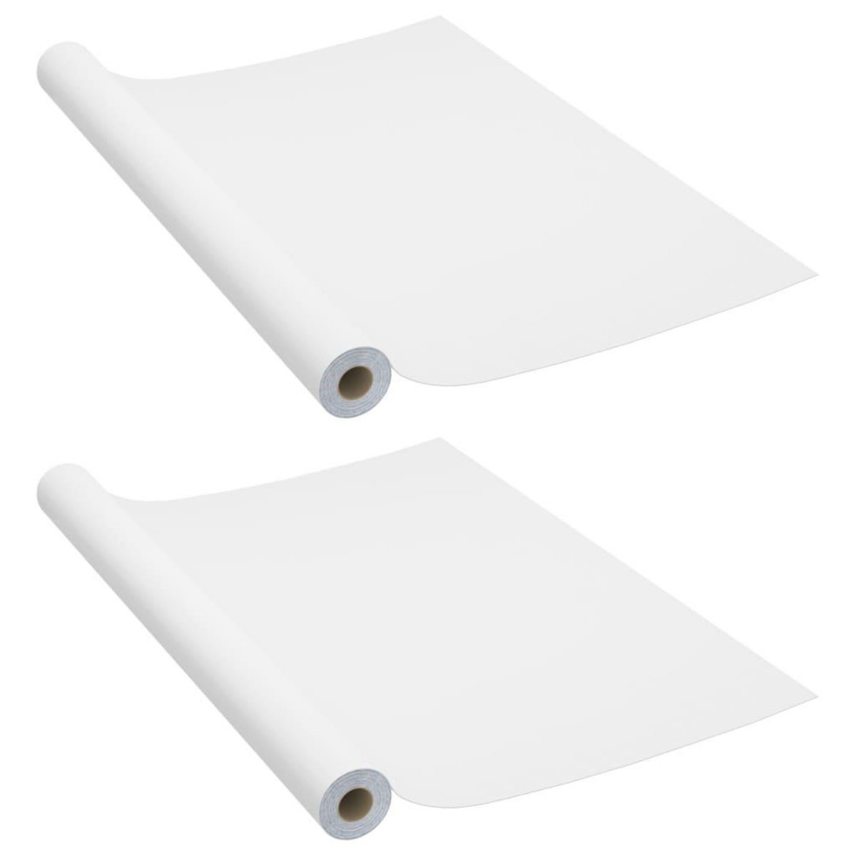 VIDAXL Films autoadhesifs pour meubles 2 pcs Blanc 500x90 cm PVC