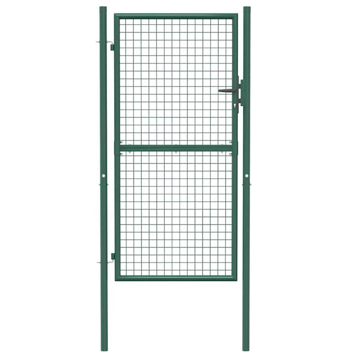 VIDAXL Portail de cloture acier 100x175 cm vert