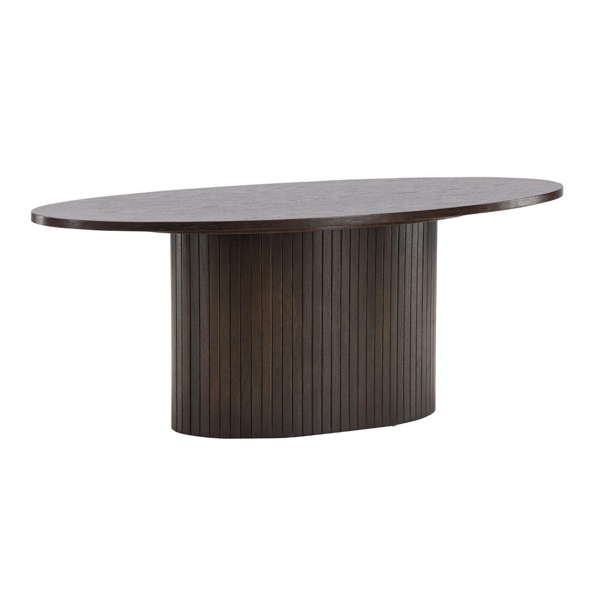 Paris Prix Table basse design nervuré  bianca  120cm marron
