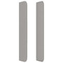 Voir la diapositive 4 : VIDAXL Tete de lit avec oreilles Gris clair 103x16x118/128 cm Tissu