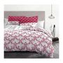 Voir la diapositive 3 : HOME LINGE PASSION Parure de couette 240x260 cm HOME LINGE PASSION FRISE : Housse de couette + 2 taies d'oreiller - 100% Coton 57 Fils - Bordeaux