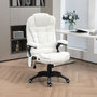 Voir la diapositive 2 : VINSETTO Fauteuil de bureau direction massant chauffant hauteur réglable dossier inclinable effet laine bouclée blanc