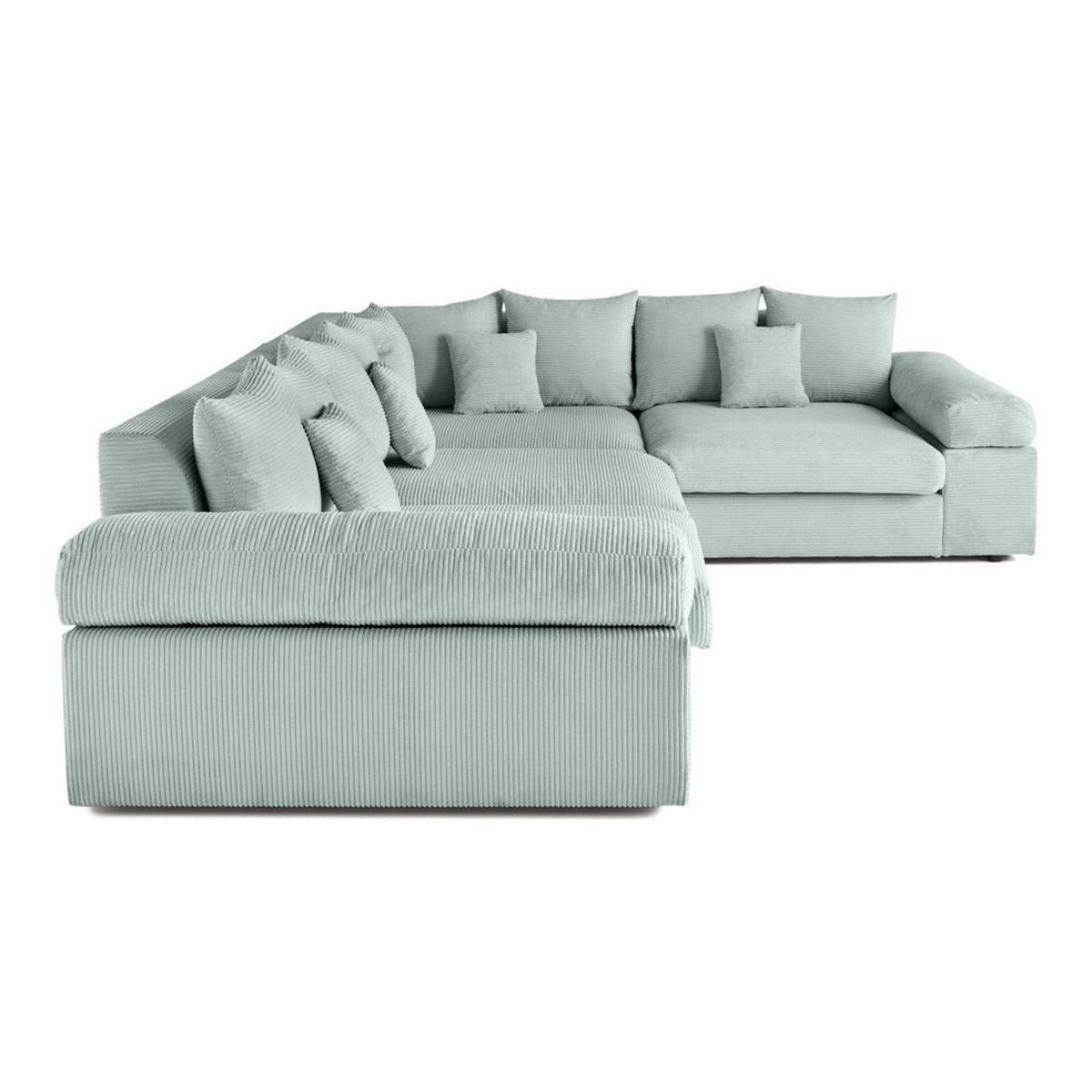 LISA DESIGN Aspen - canapé d'angle réversible 5 places - assise profonde - en velours côtelé