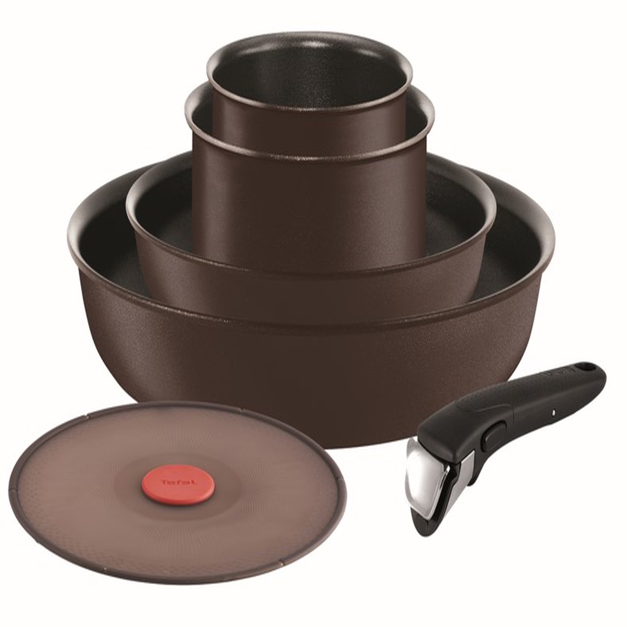 TEFAL Batterie de cuisine Induction 6 pièces Cacao INGENIO CHEF Aluminium