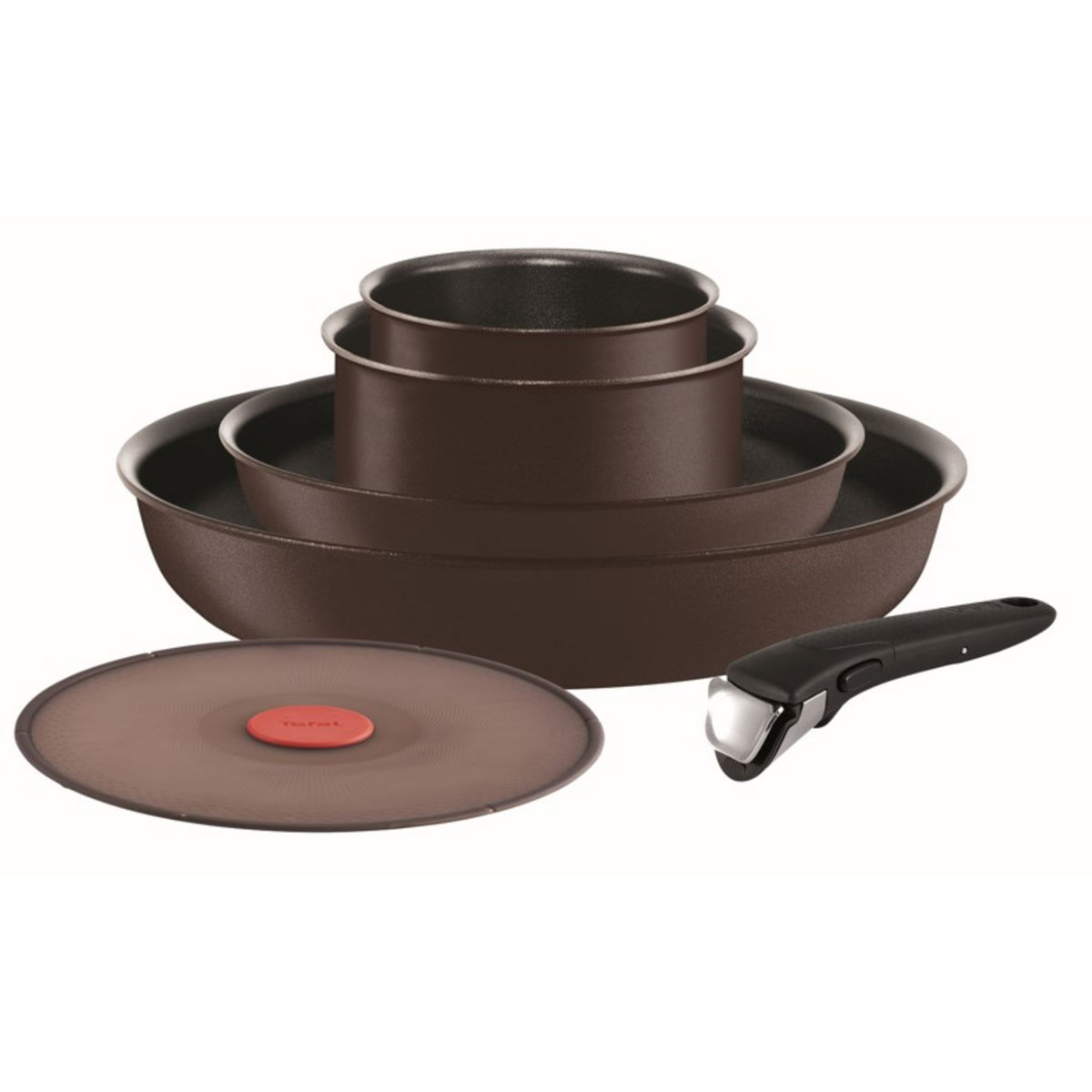 TEFAL Batterie de cuisine Induction 6 pièces Cacao INGENIO CHEF Aluminium