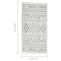 Voir la diapositive 6 : VIDAXL Tapis Beige et bleu 120x180 cm Coton