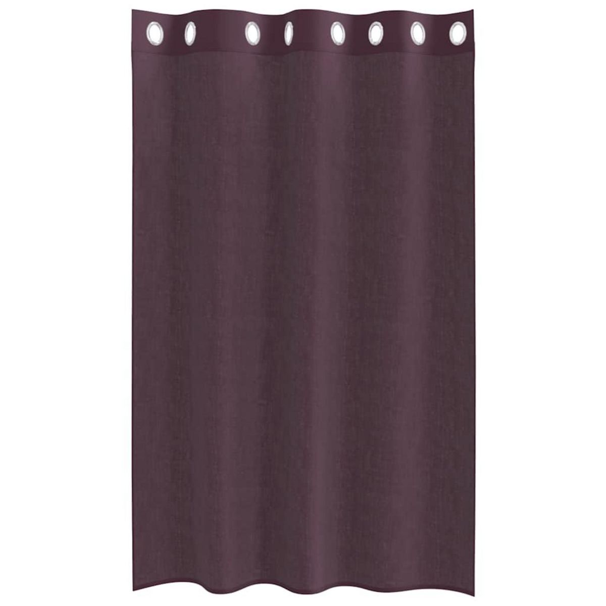 VIDAXL Rideaux en voile avec œillets 2 pcs violet 140x175 cm