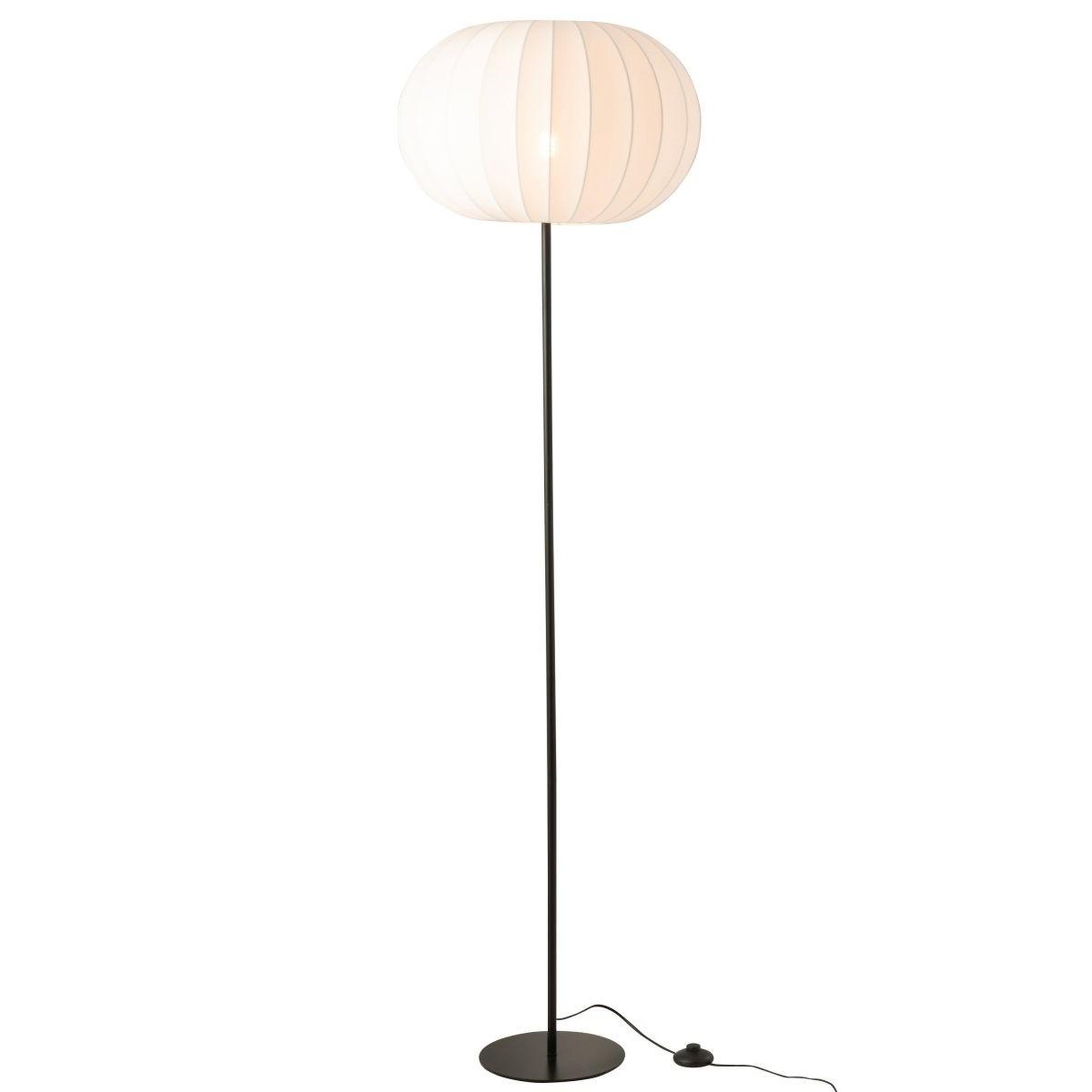 Voir la diapositive 2 : J-LINE Lampadaire lanterne en métal  shirley  173cm blanc