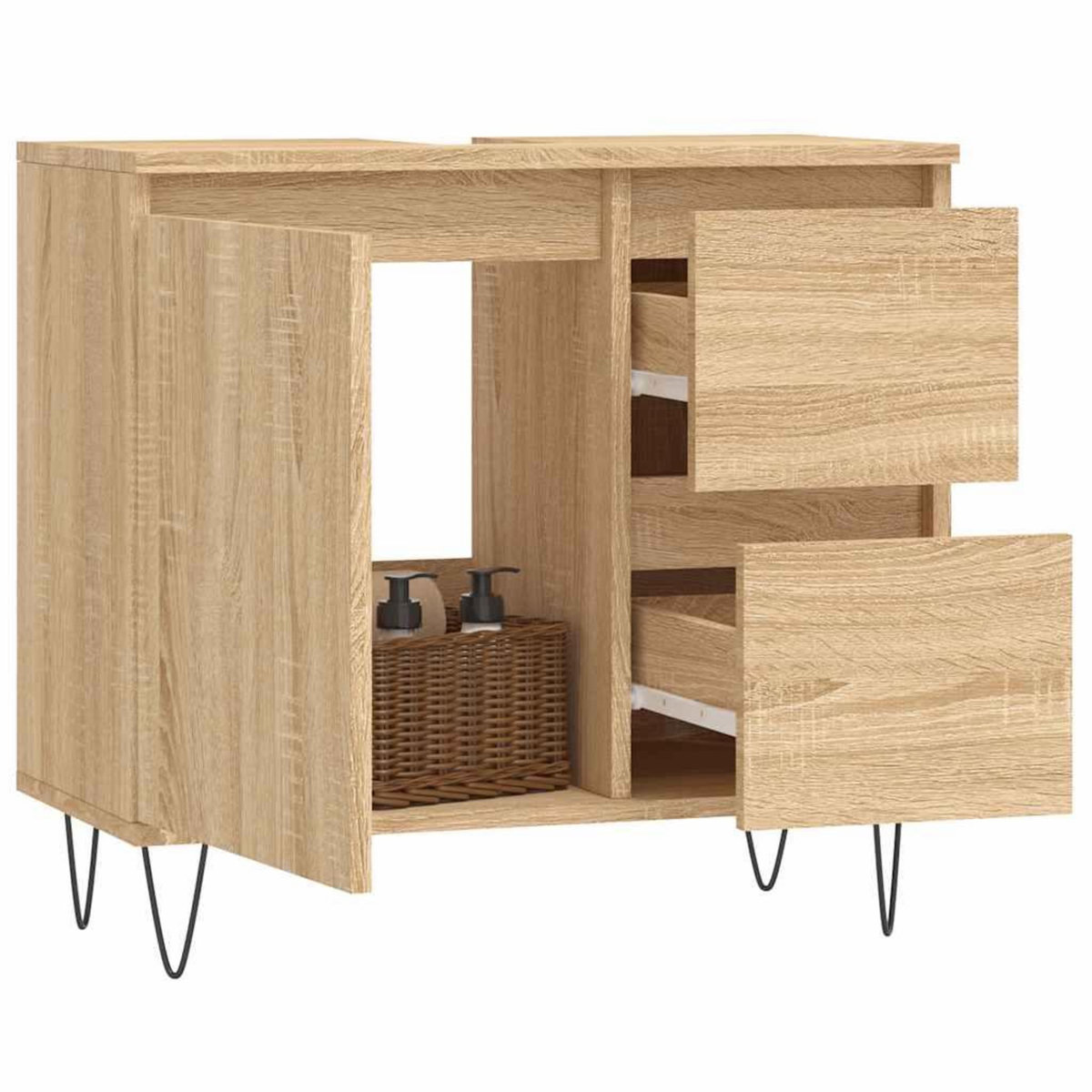 VIDAXL Armoire salle de bain chene sonoma 65x33x60 cm
