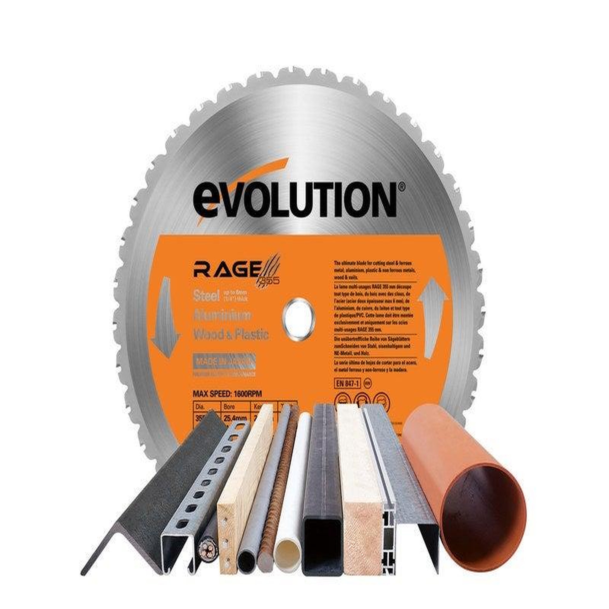 CENTRALE BRICO Lame Evolution Lamrage2 355 Mm Multi-Usages