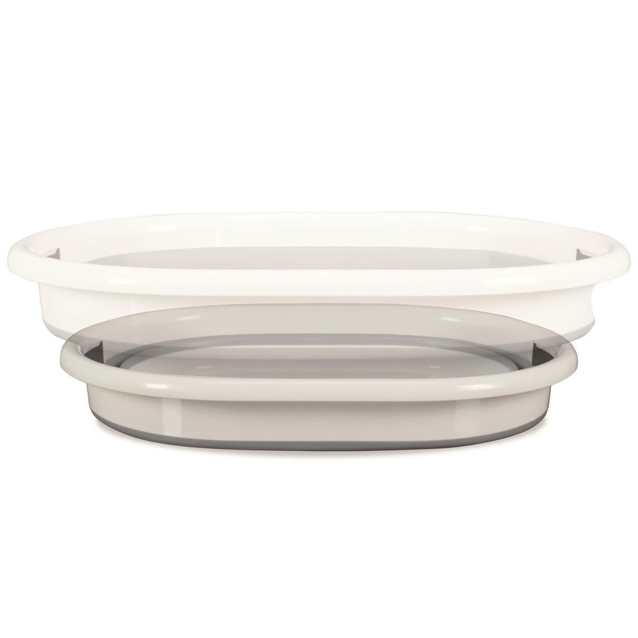 Voir la diapositive 2 : Je cherche une idee Panier à linge  rétractable  17l blanc & gris
