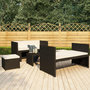 Voir la diapositive 1 : VIDAXL Salon de jardin 5 pcs avec coussins Resine tressee Noir
