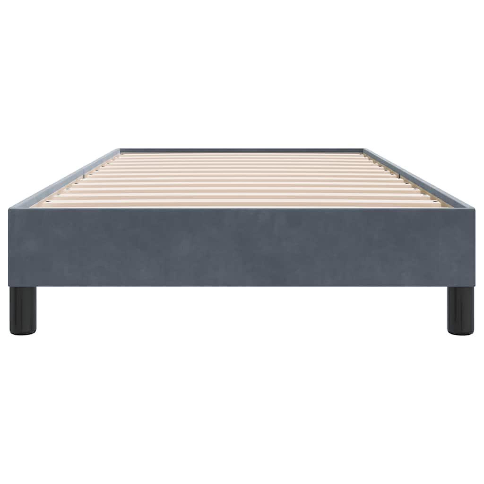 Voir la diapositive 5 : VIDAXL Cadre de lit sans matelas gris fonce 100x220 cm velours