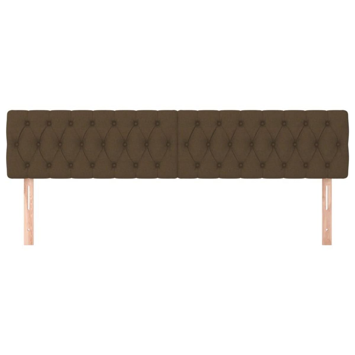 VIDAXL Tetes de lit 2 pcs Marron Fonce 100x7x78/88 cm Tissu