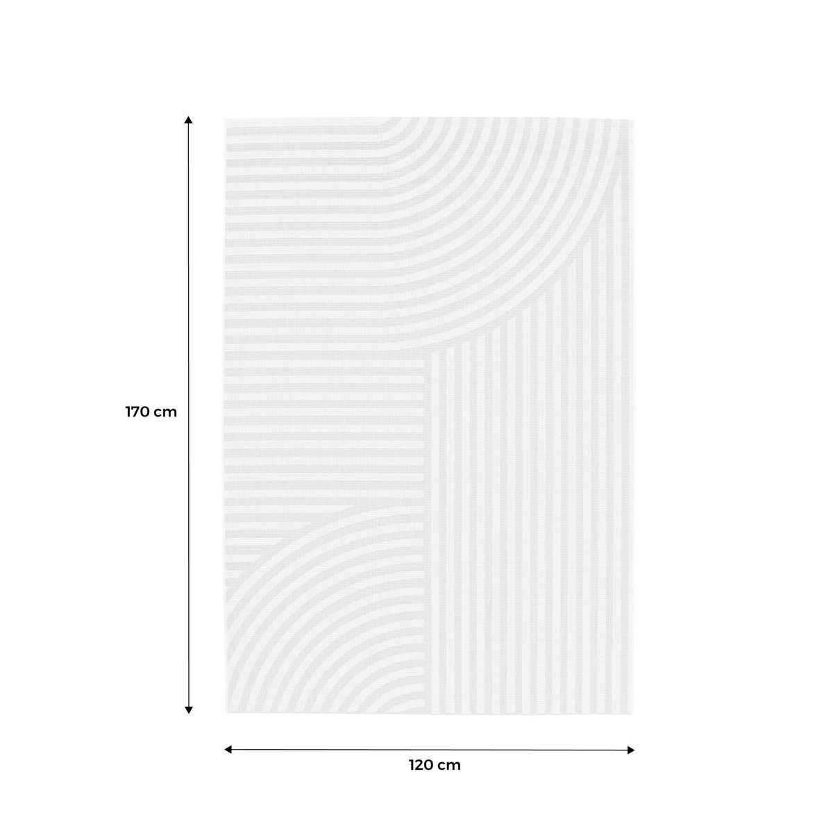 SWEEEK Tapis intérieur/extérieur motif arches beige, 100% polyester recyclé