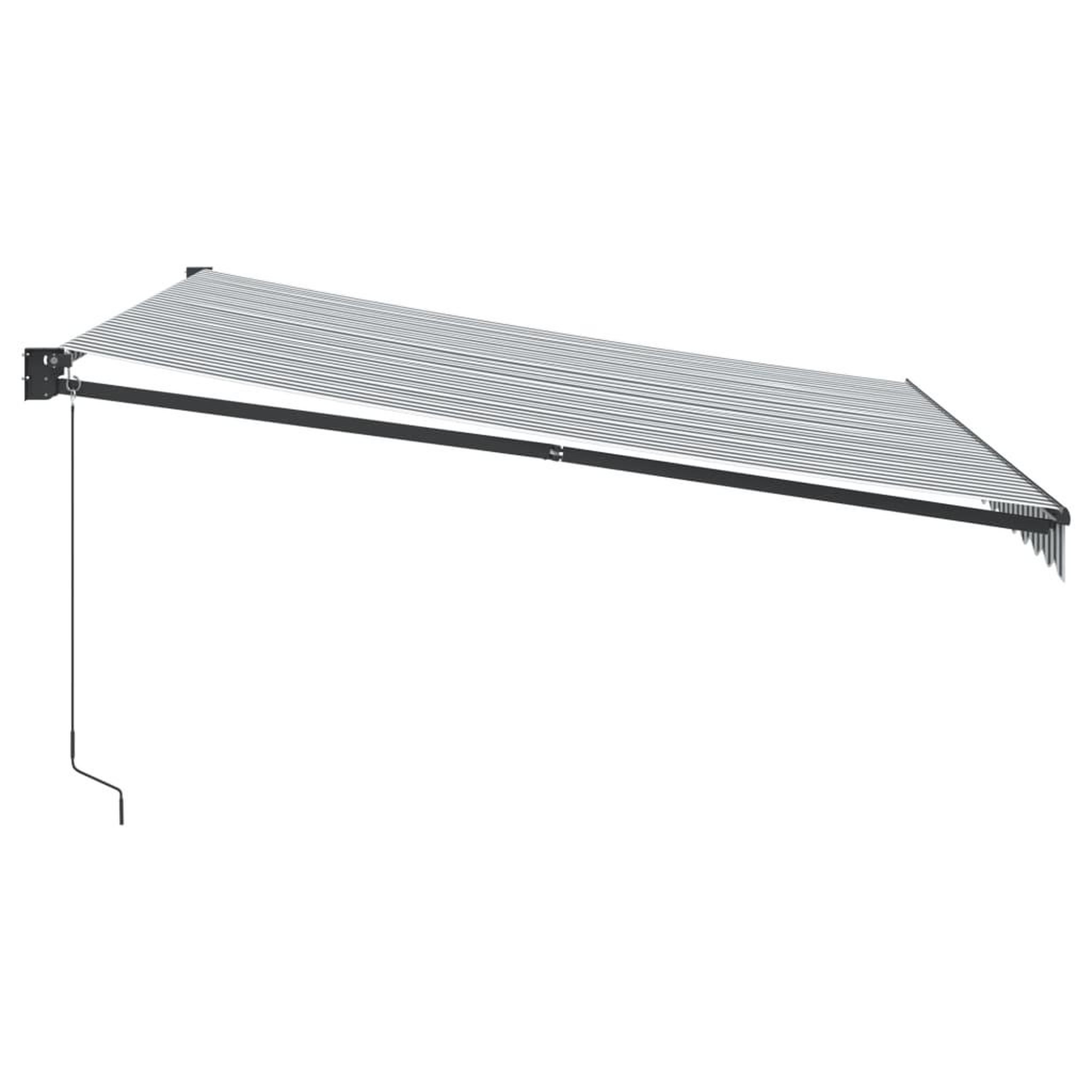 Voir la diapositive 4 : VIDAXL Auvent retractable anthracite et blanc 4x3 m tissu et aluminium
