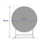 Voir la diapositive 2 : HESPERIDE Table de jardin pliante ronde 4 places GREENSBORO - Argile