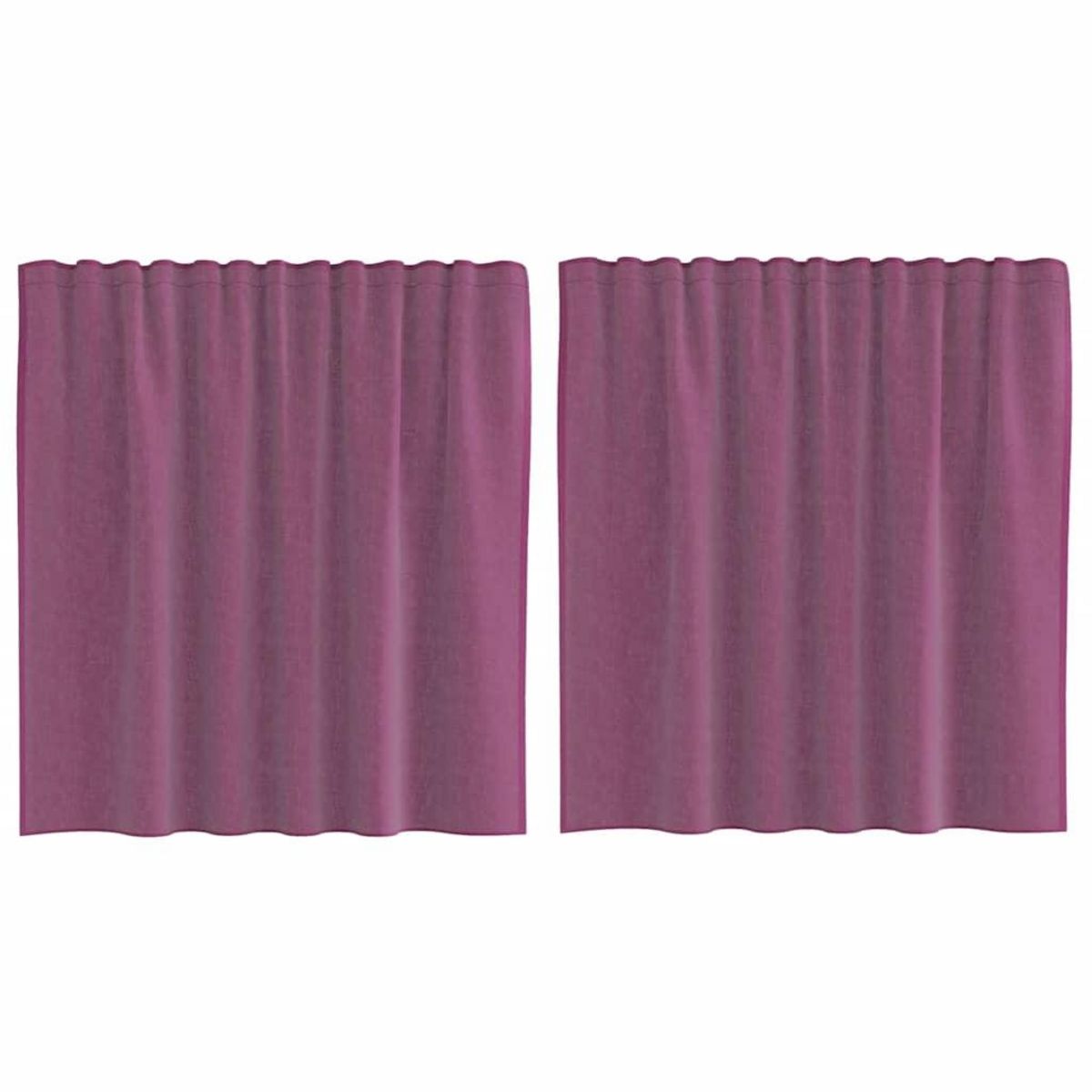 VIDAXL Rideaux en voile avec boucles 2 pcs violet 140x140 cm
