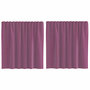 Voir la diapositive 2 : VIDAXL Rideaux en voile avec boucles 2 pcs violet 140x140 cm