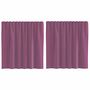 Voir la diapositive 2 : VIDAXL Rideaux en voile avec boucles 2 pcs violet 140x140 cm