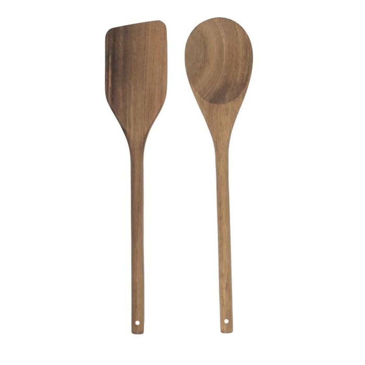 Paris Prix Cuillère & Spatule en Bois  Acacia  30cm Marron