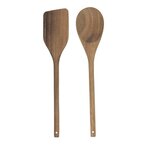 Paris Prix Cuillère & Spatule en Bois  Acacia  30cm Marron