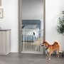 Voir la diapositive 4 : PAWHUT Barrière de sécurité barrière pour animal domestique longueur réglable barrière escaliers couloirs portes sans perçage en acier et ABS dim. 75-85L x 76H cm blanc