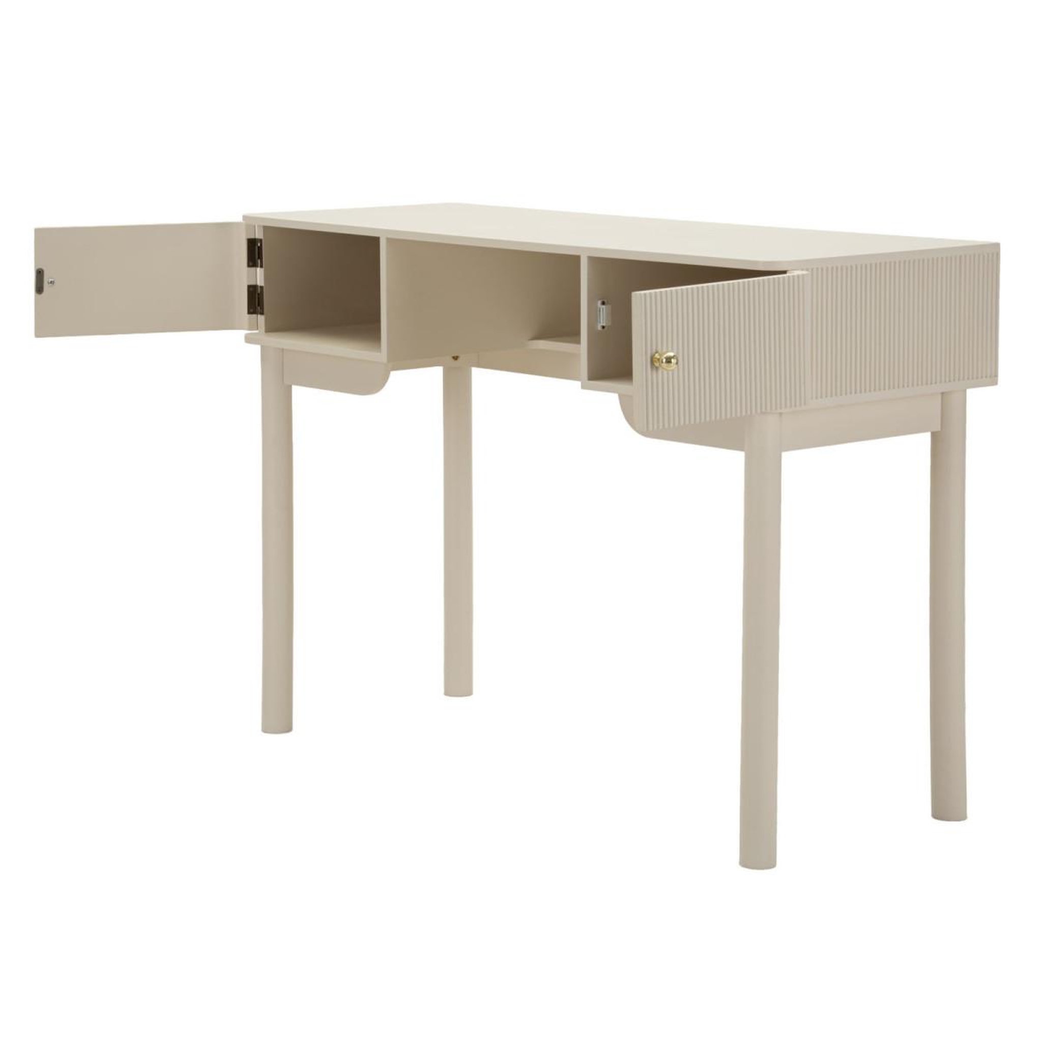 Voir la diapositive 3 : Paris Prix Coiffeuse 2 portes  shy  110cm blanc