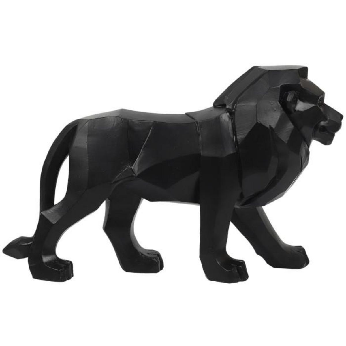 Paris Prix Statuette Déco  Lion Origami  33cm Noir