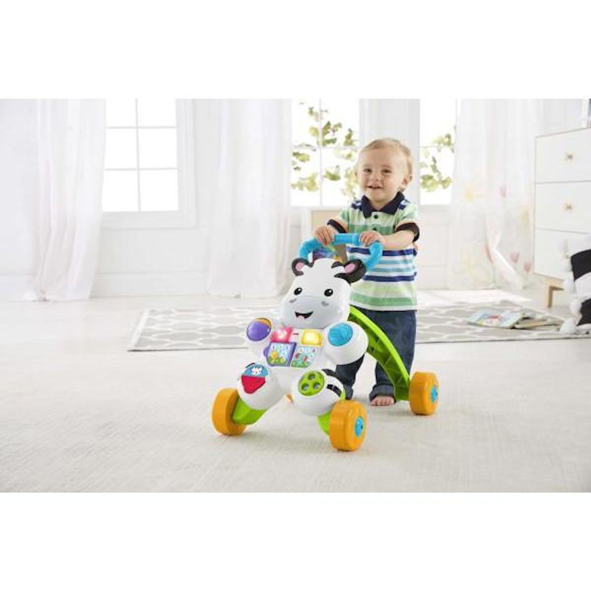 FISHER PRICE Fisher-Price - Mon Trotteur Zebre Parlant - Trotteur bébé - 6 mois et + DLD96