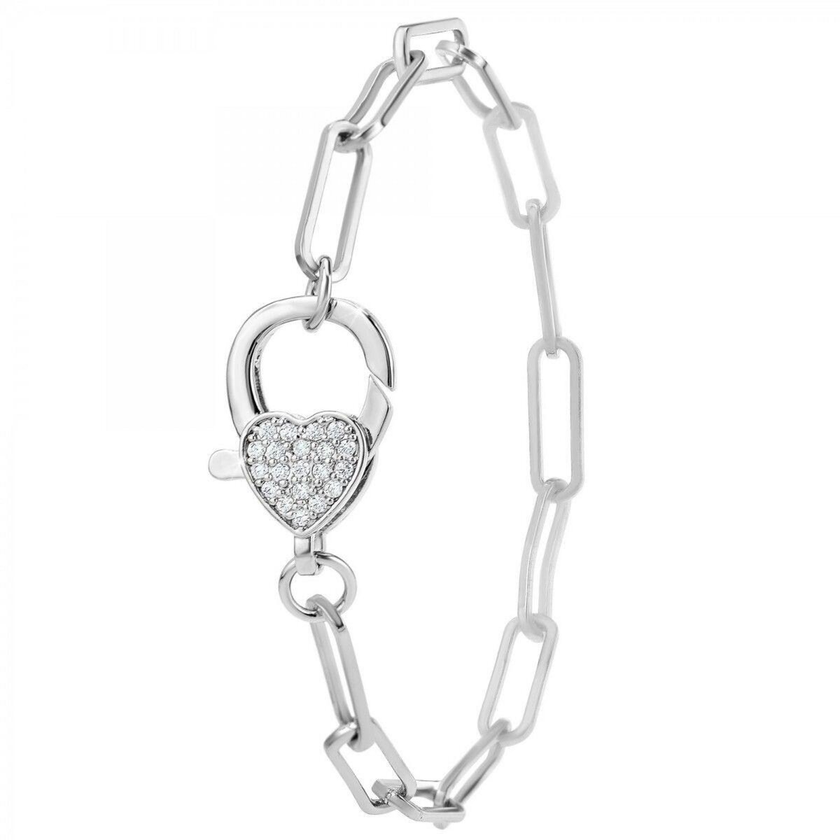 SC CRYSTAL Bracelet coeur SC Crystal orné de Cristaux scintillants