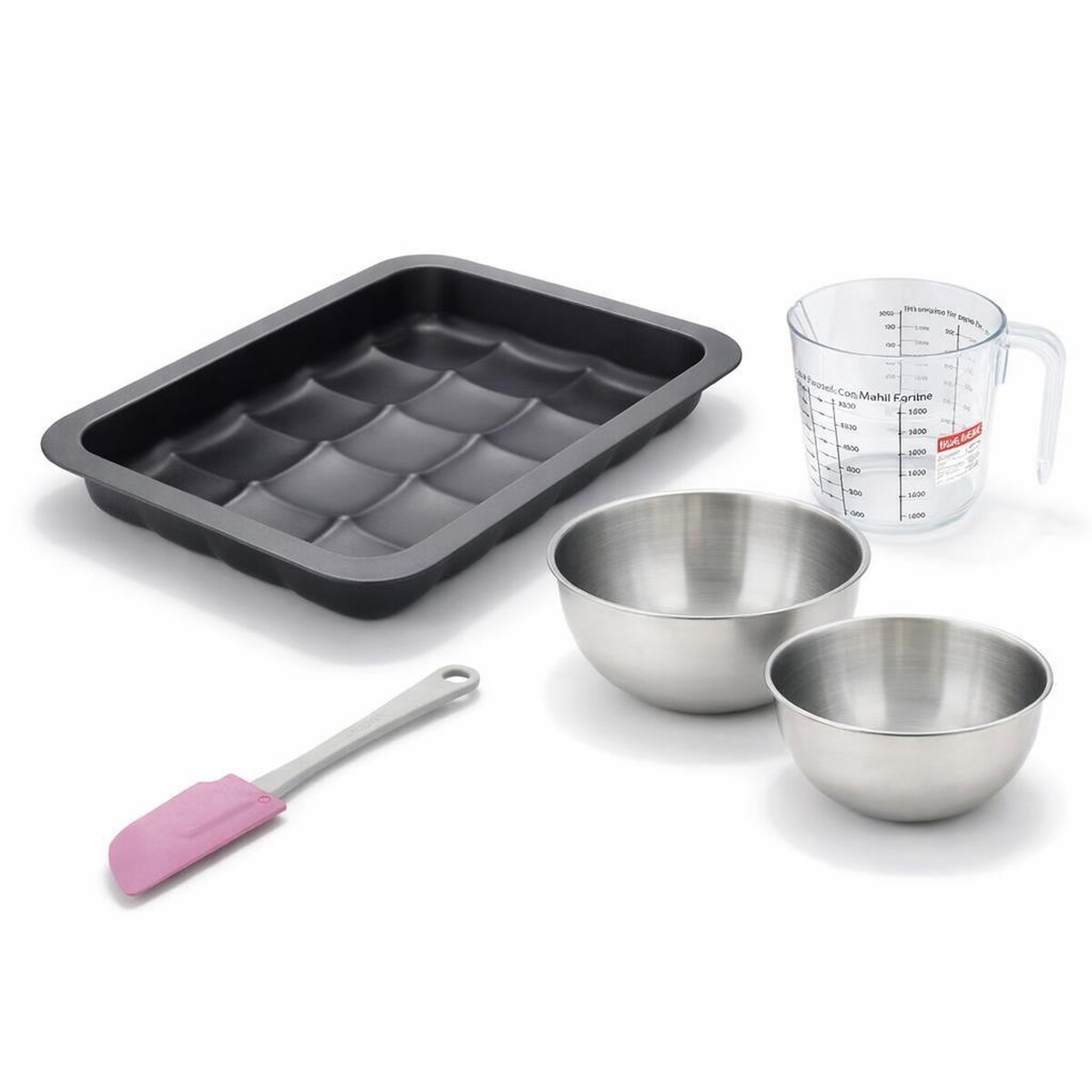 ZENKER Set de 5 ustensiles de pâtisserie moule à gâteaux bols spatule et verre doseur black mettallic black mettallic zenker  black mettallic