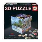 EDUCA Puzzle 3D - EDUCA - Cube Voyage - 216 Pieces - 6 Puzzles de 36 Pieces - Défi Ludique 8 Ans + (20124)