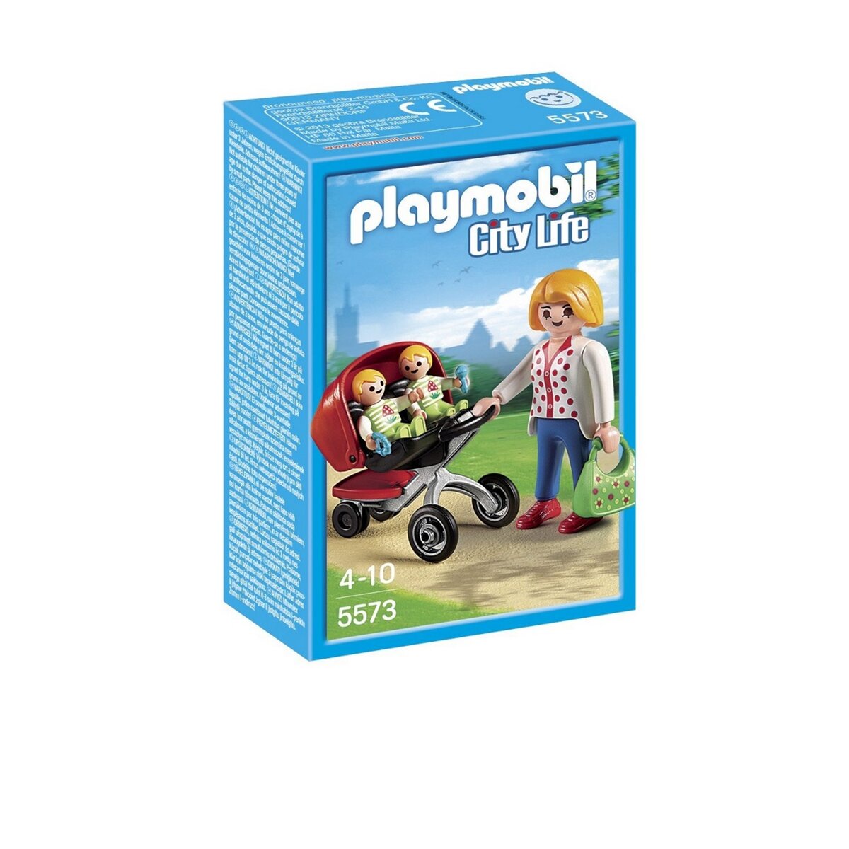 PLAYMOBIL 5573 City Life Maman avec jumeaux et landau pas cher