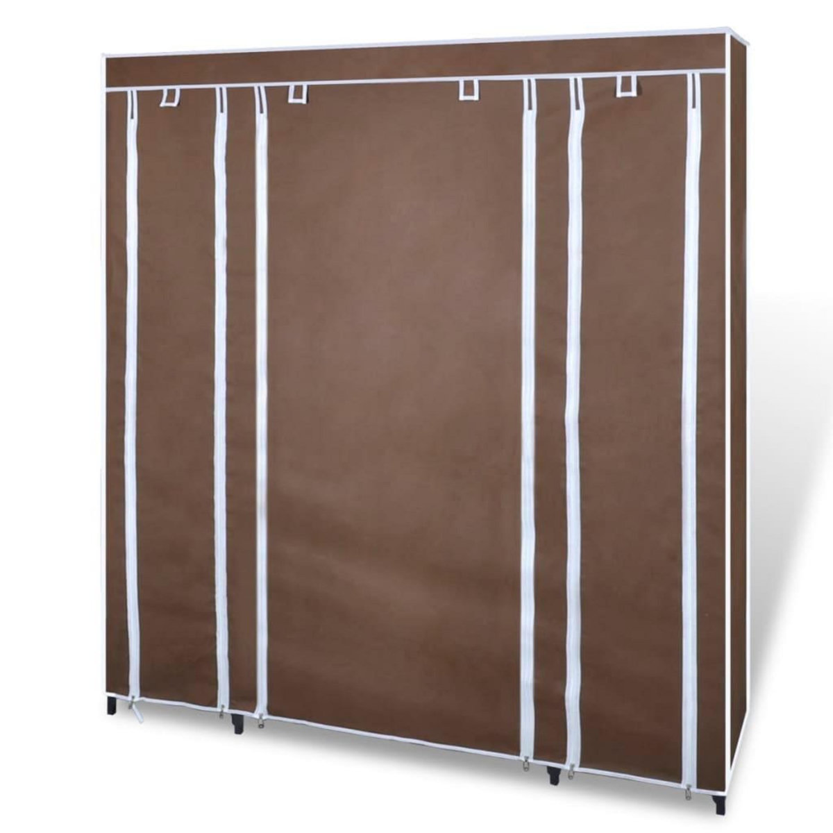 VIDAXL Armoire avec compartiments et tiges 45 x 150 x 176 cm Marron